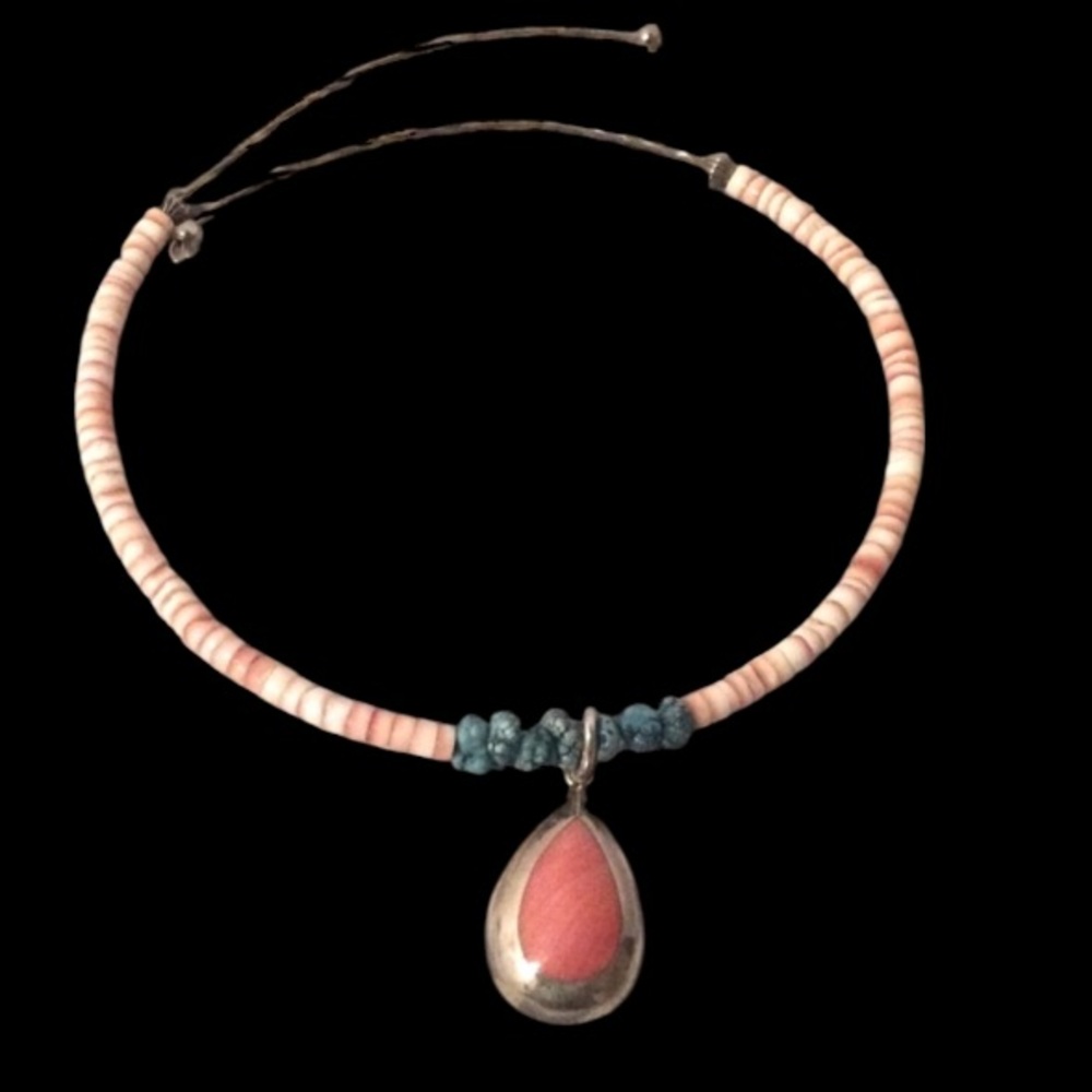 Spiny oyster  turquoise Necklace Southwest